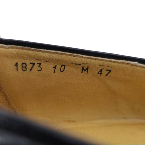 Vintage Bragano Cole Haan Men 10 Italy Black Calfskin Leather Dress Shoe Loafers - Picture 11 of 11